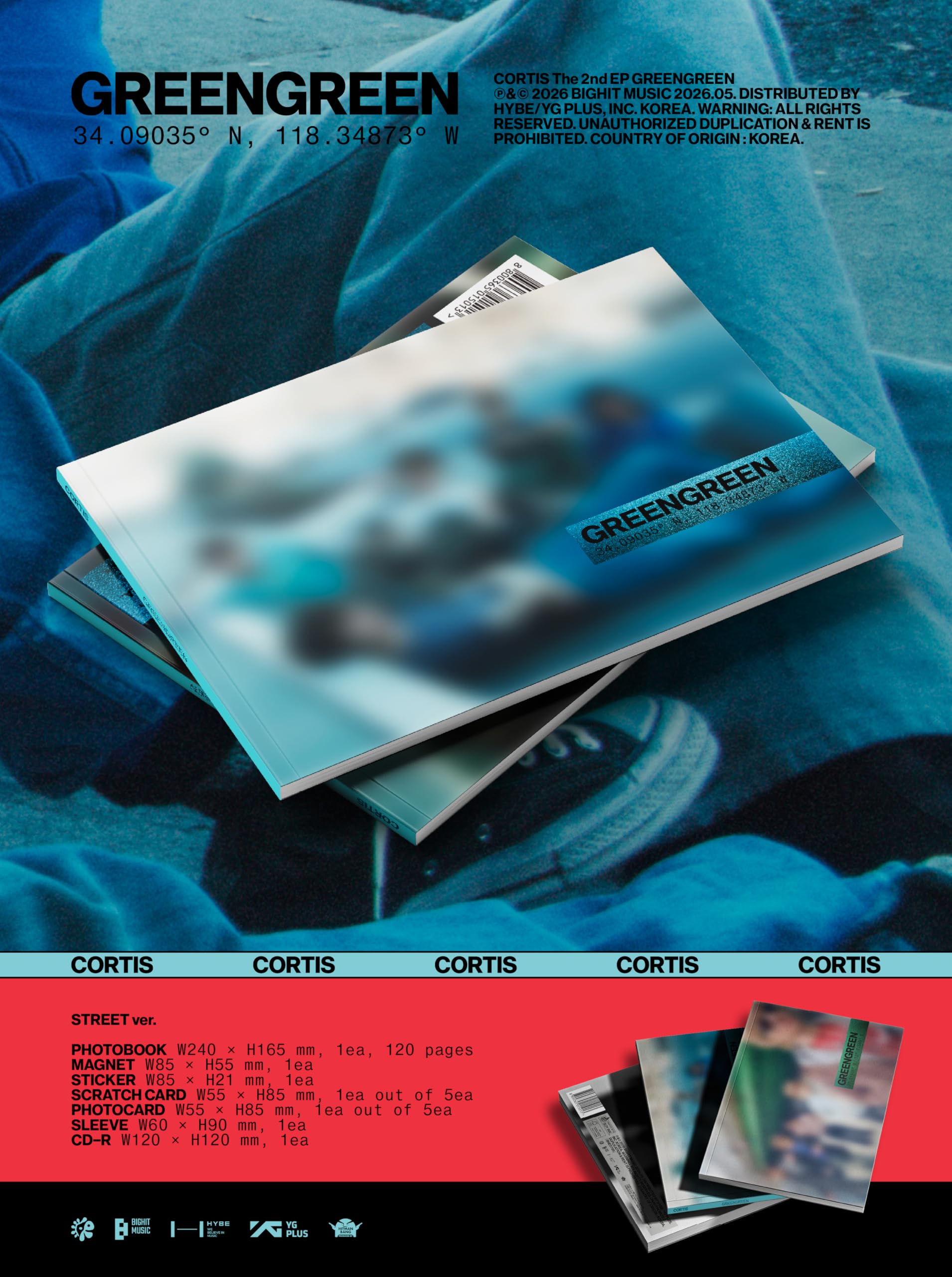 CORTIS 2nd アルバム GREENGREEN 3形態setx5 CD Amazon.com: CORTIS GREENGREEN [Photobook 3 Ver Set] 2nd EP Album